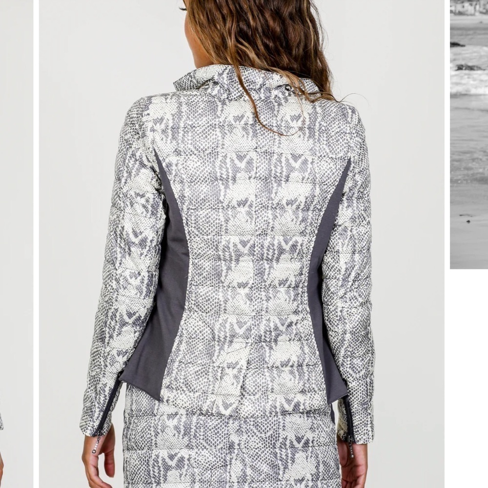 Anorak Snap Down Blazer Down Filled Jacket Snake … - image 3